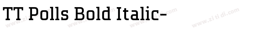TT Polls Bold Italic字体转换